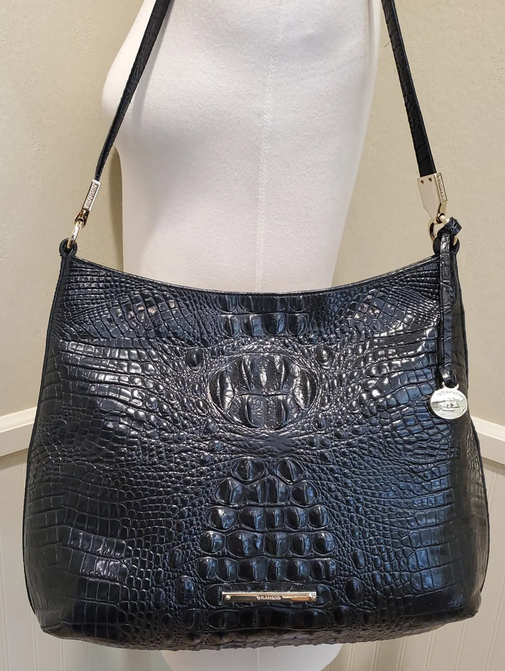 Brahmin Melbourne Croc Shoulder Bag
